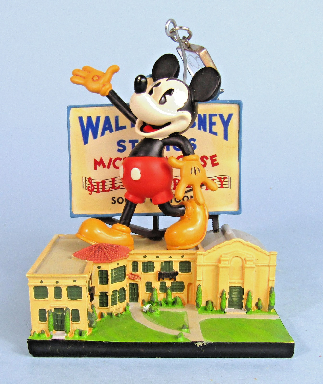 WALT DISNEY STUDIOS RESIN SOUVENIR BUILDING w/ MICKEY 100th Anniversary Ornament