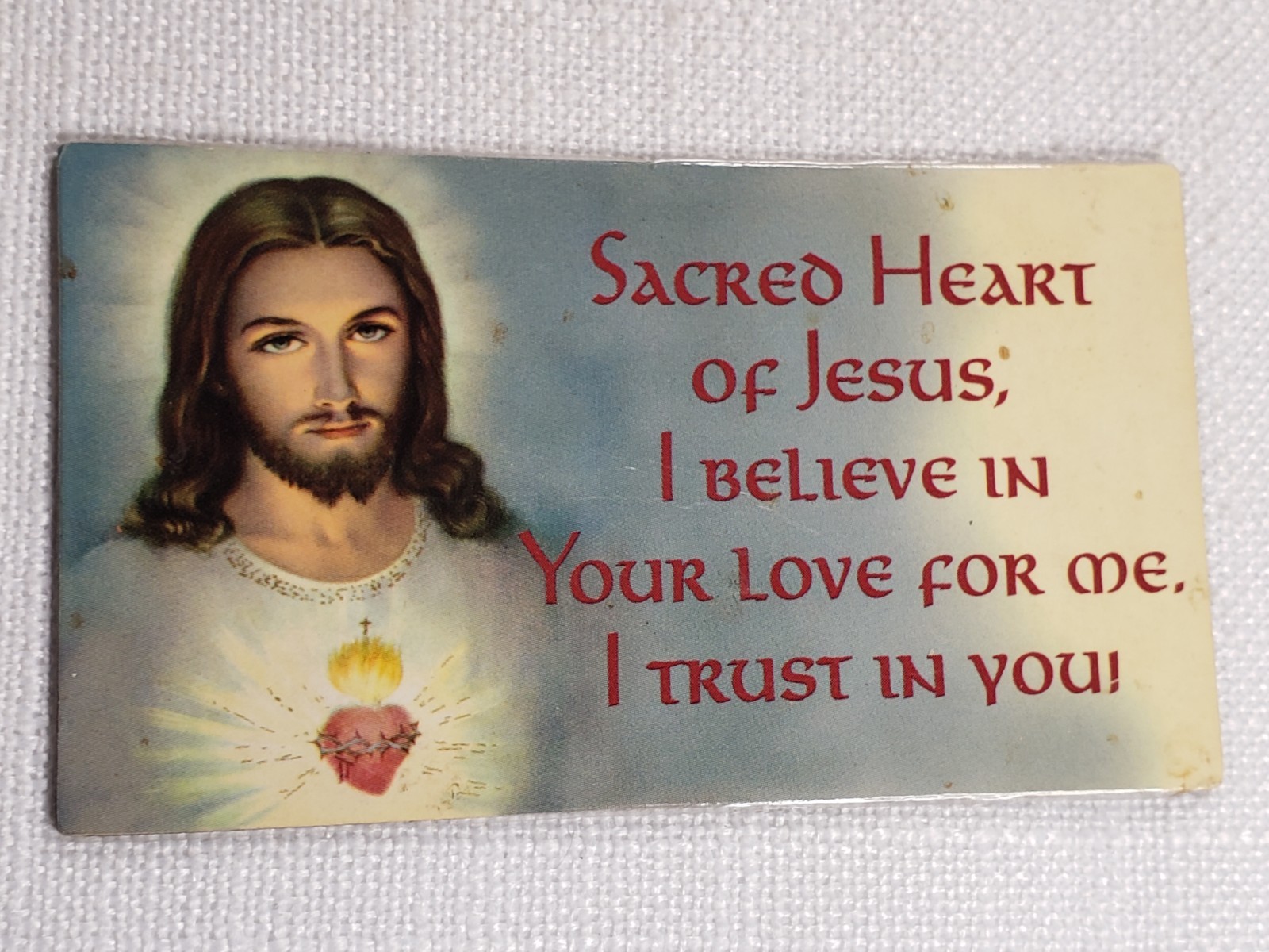 Vintage Prayer Magnet Jesus Prayer Christian Religious Gift D36