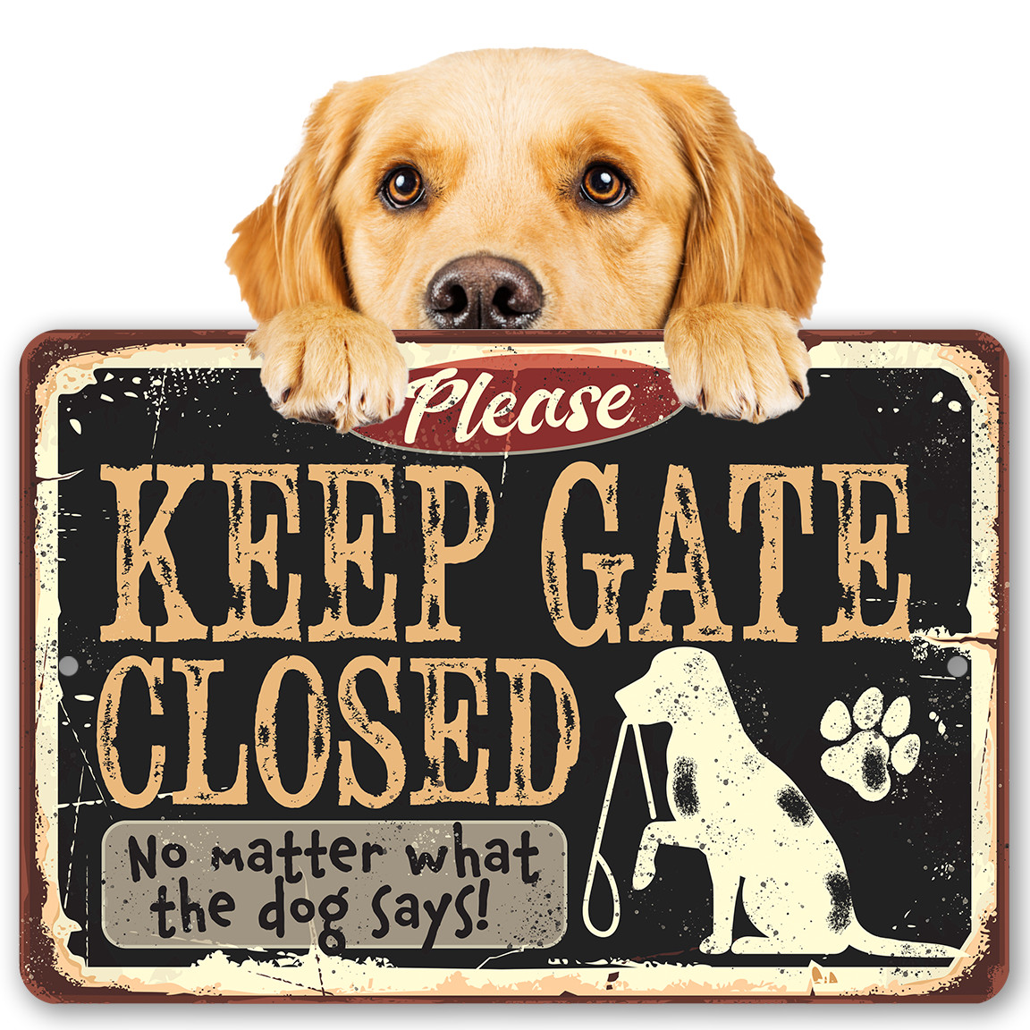 Keep Gate Closed Great Entryway and Fence Warning Sign and Gift For Dog Owners Keep Gate Closed Great Entryway and Fence Warning Sign and Gift For Dog Owners