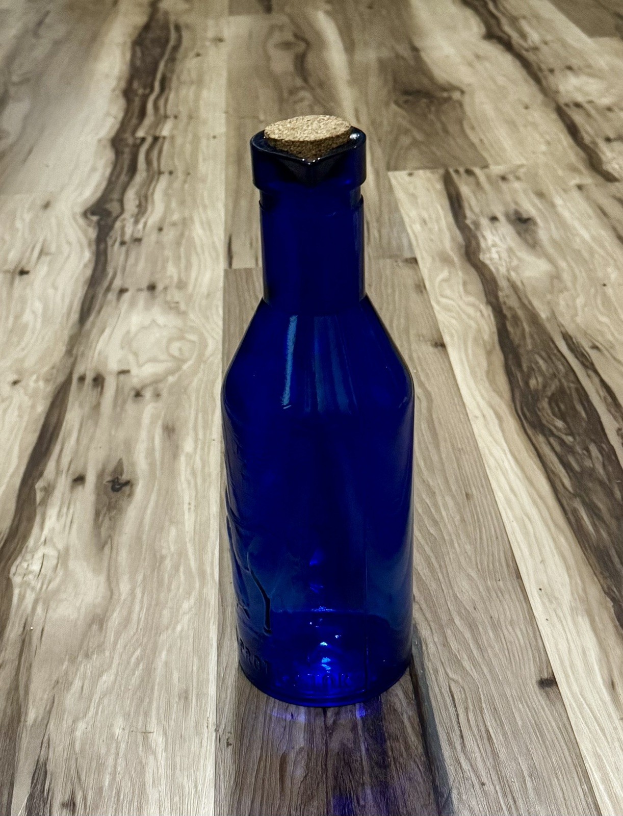 Large Antique Kobalt Blue Absolutely Pure Milk Bottle Milk Protector 11