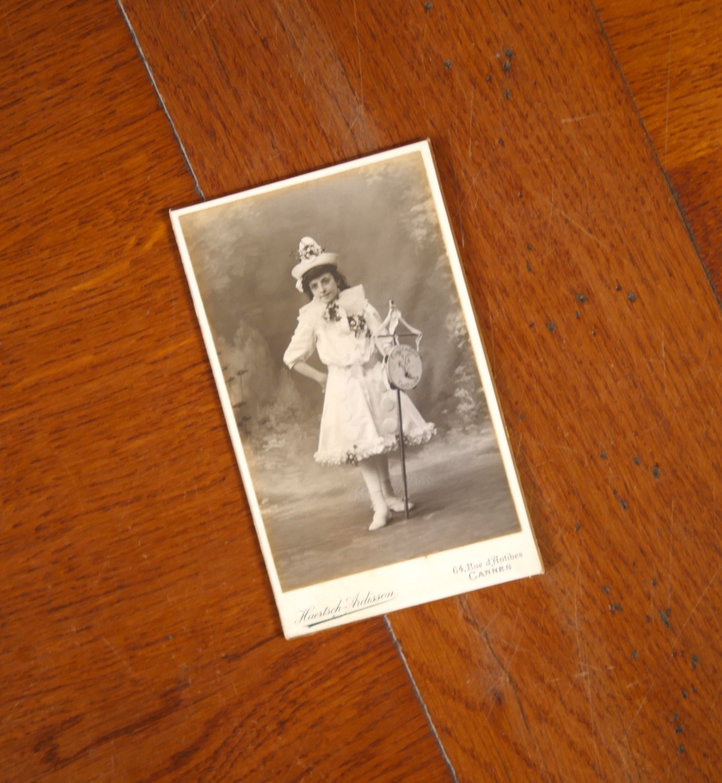 Antique Cannes 1904 Comité des Fêtes Child Costume Photo Haertsch-Ardisson