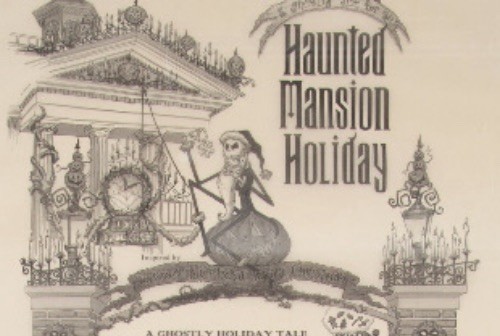 Vintage 2001 Disneyland Haunted Mansion Holiday Poem Vellum Scroll. 