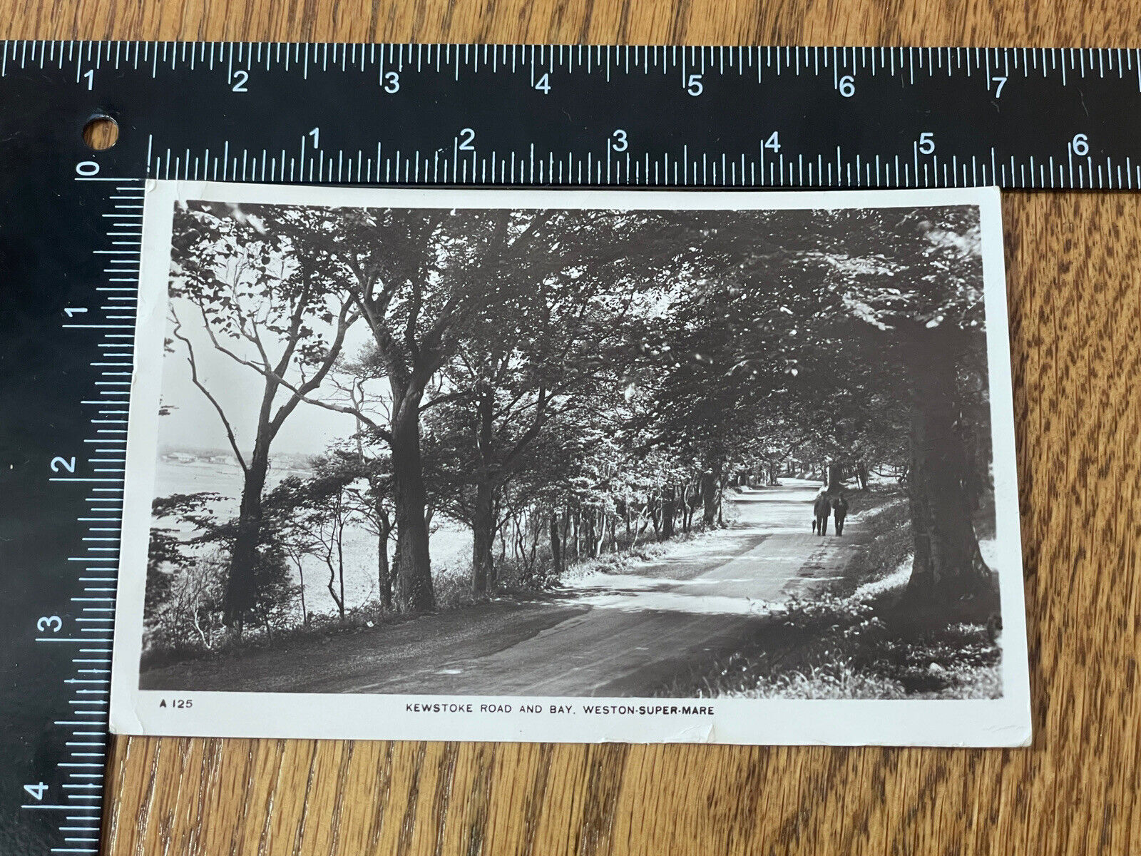 vintage real postcard H. J. Series keystone road & bay Weston Super Mare 1934