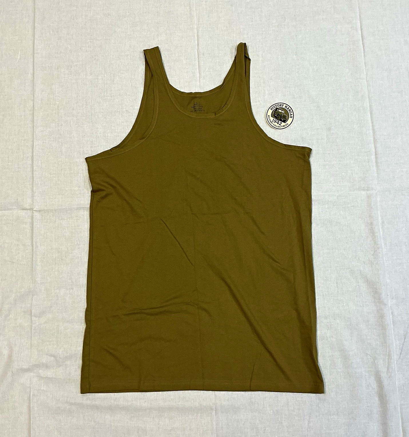 WW2 Repro US Army Tank Top (A Shirt) OD Green Size XL Made By ATF 