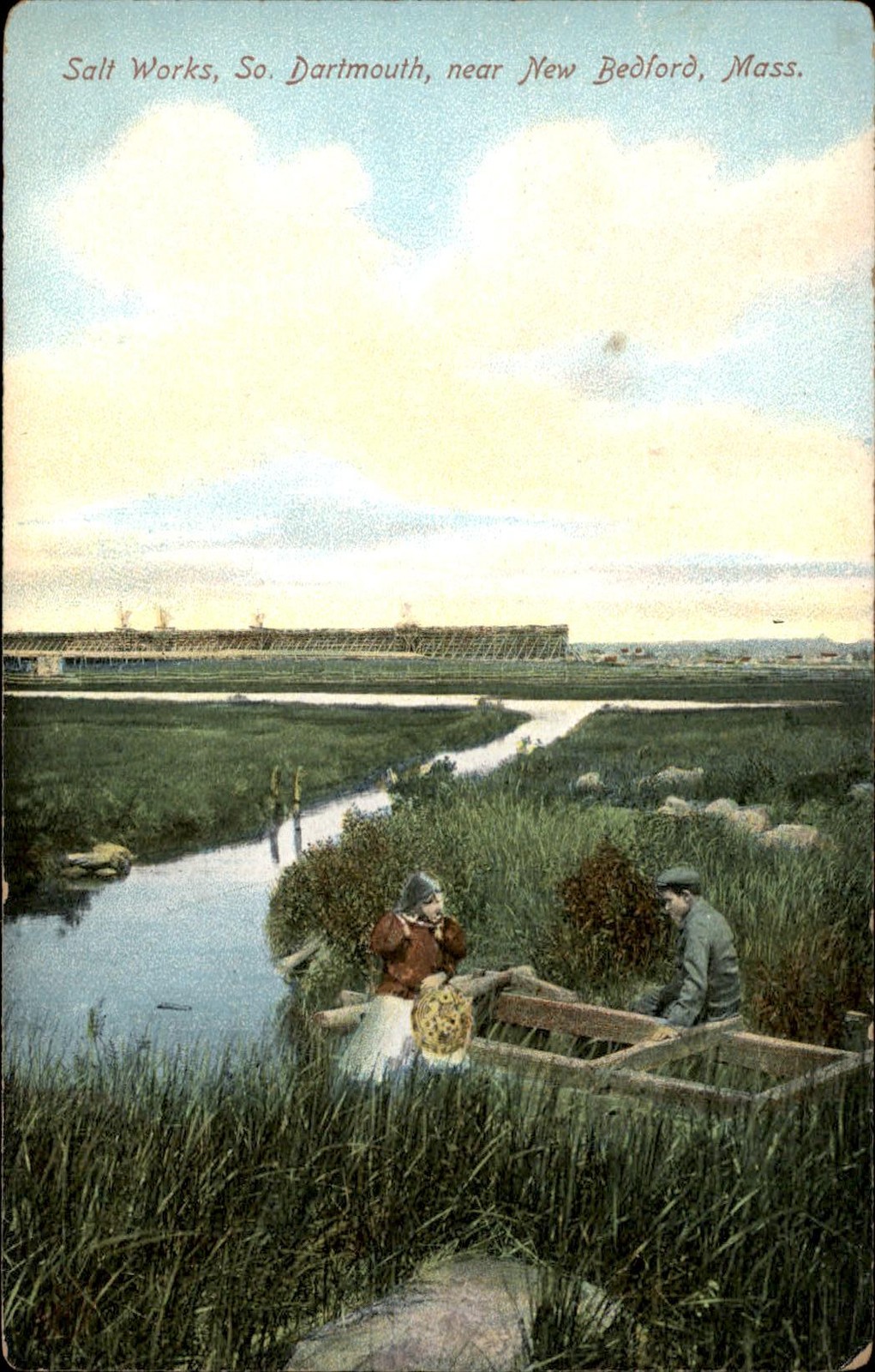 Dartmouth MA Salt Works Robbins Bros. c1900s-10s Vintage Postcard Dartmouth MA Salt Works Robbins Bros. c1900s-10s Vintage Postcard