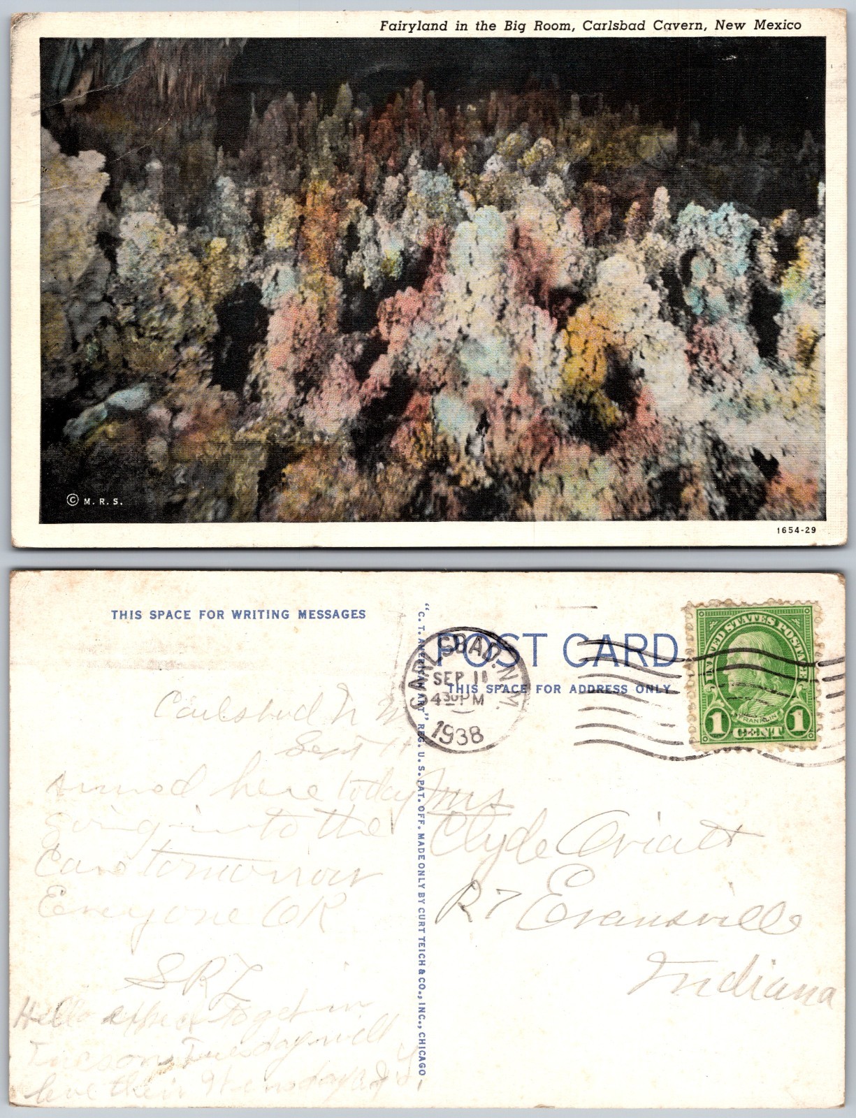 Fairyland Big Room Carlsbad Caverns New Mexico Postcard