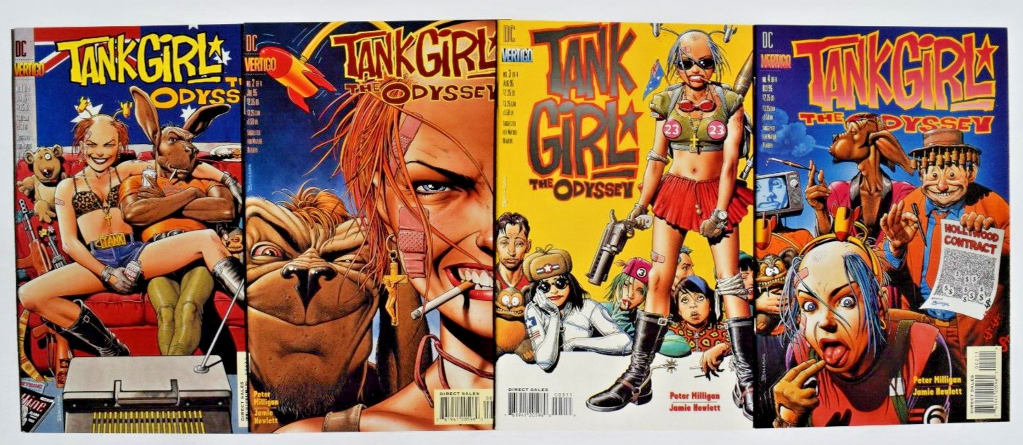 TANK GIRL THE ODYSSEY (1995) 4 ISSUE COMPLETE SET #1-4 DC COMICS
