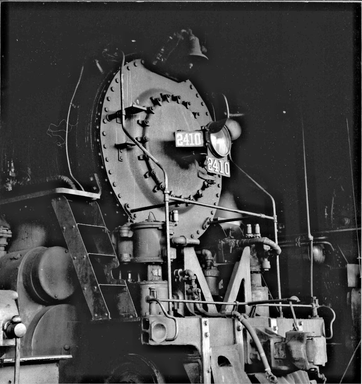 Vintage Illinois Central Railroad Steam Locomotive No. 2410 Train Photo Print