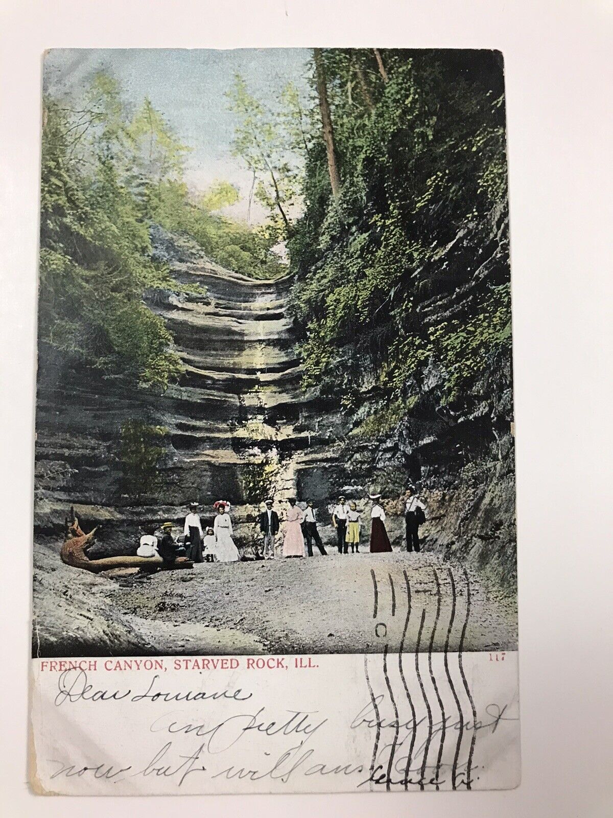 vintage 1906 french canyon starved rock ILL Undivided Back postcard