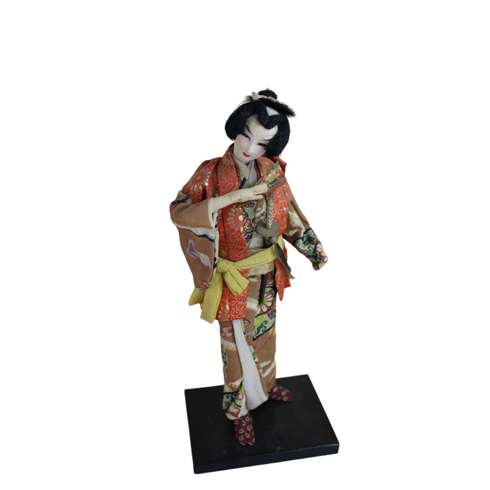 Samurai Doll w/ Sword Japan Vintage Japanese 90556 FOXING