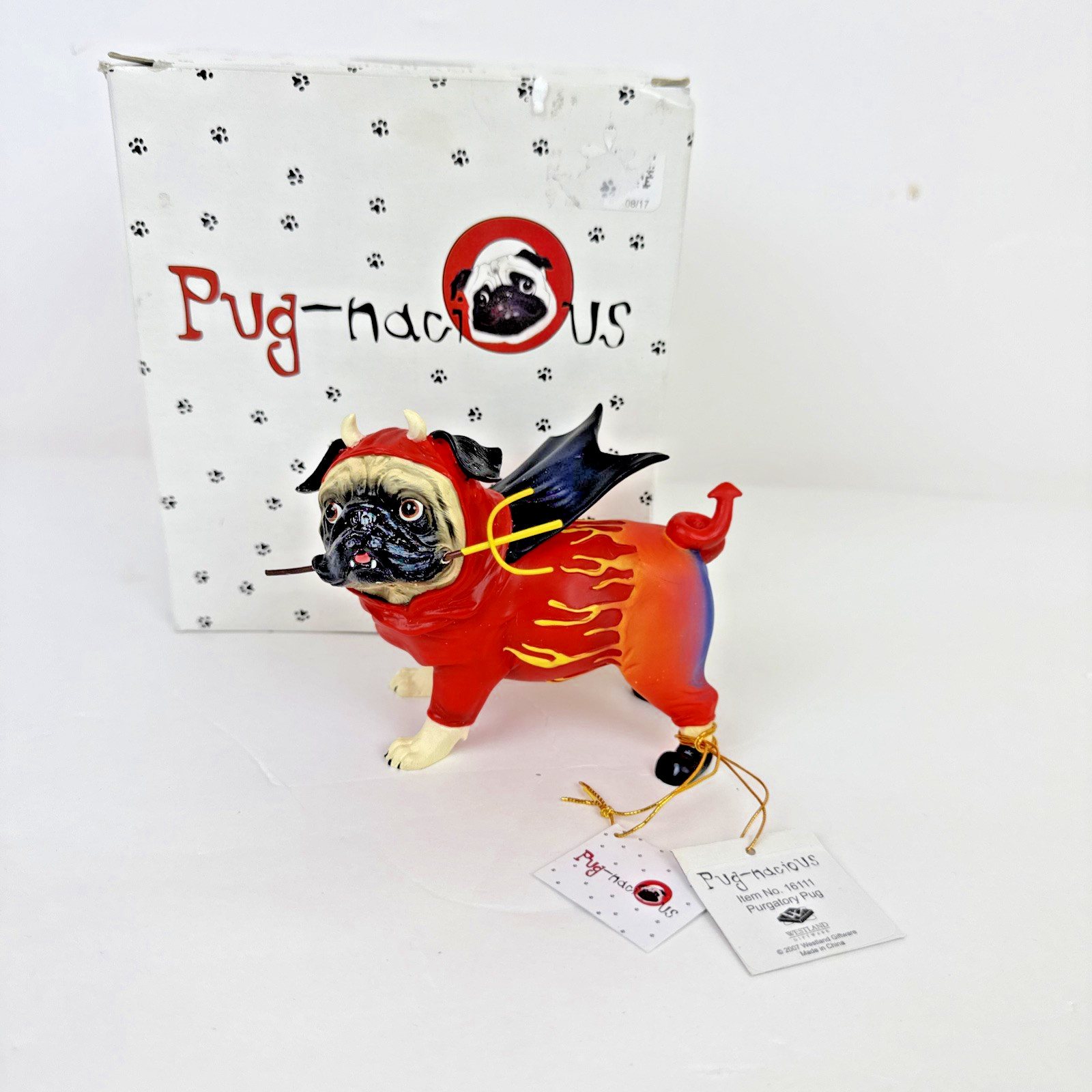Westland Gifts Pugnacious Pug-nacious Pergatory Pug Devil Pug — Rare Retired Westland Gifts Pugnacious Pug-nacious Pergatory Pug Devil Pug — Rare Retired