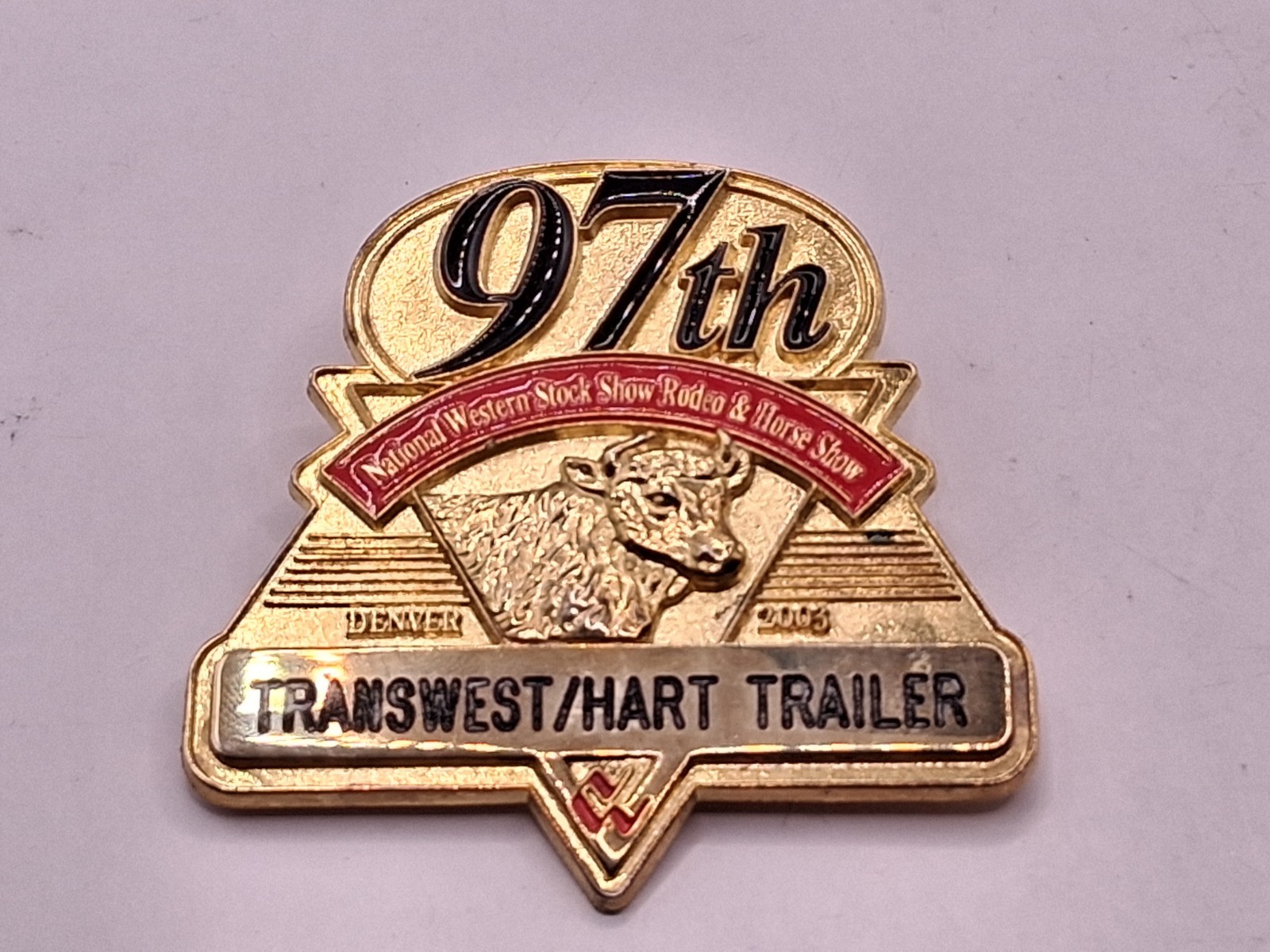 Vintage 97TH National Western Stock Show Rodeo Denver COORS BEER Pin Badge 2003