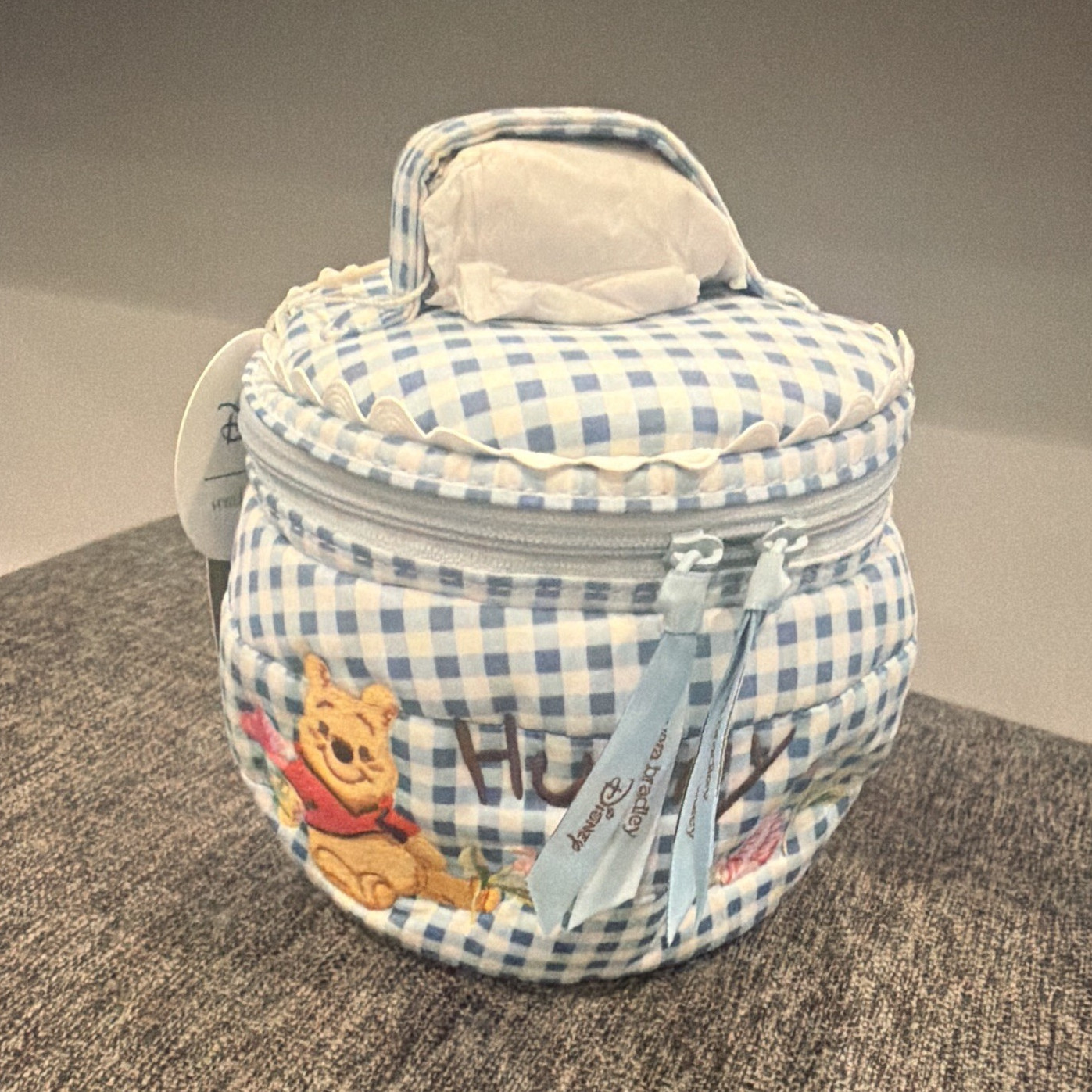 Vera Bradley Disney Winnie the Pooh Honey Pot Small Cosmetic Bag Blue White