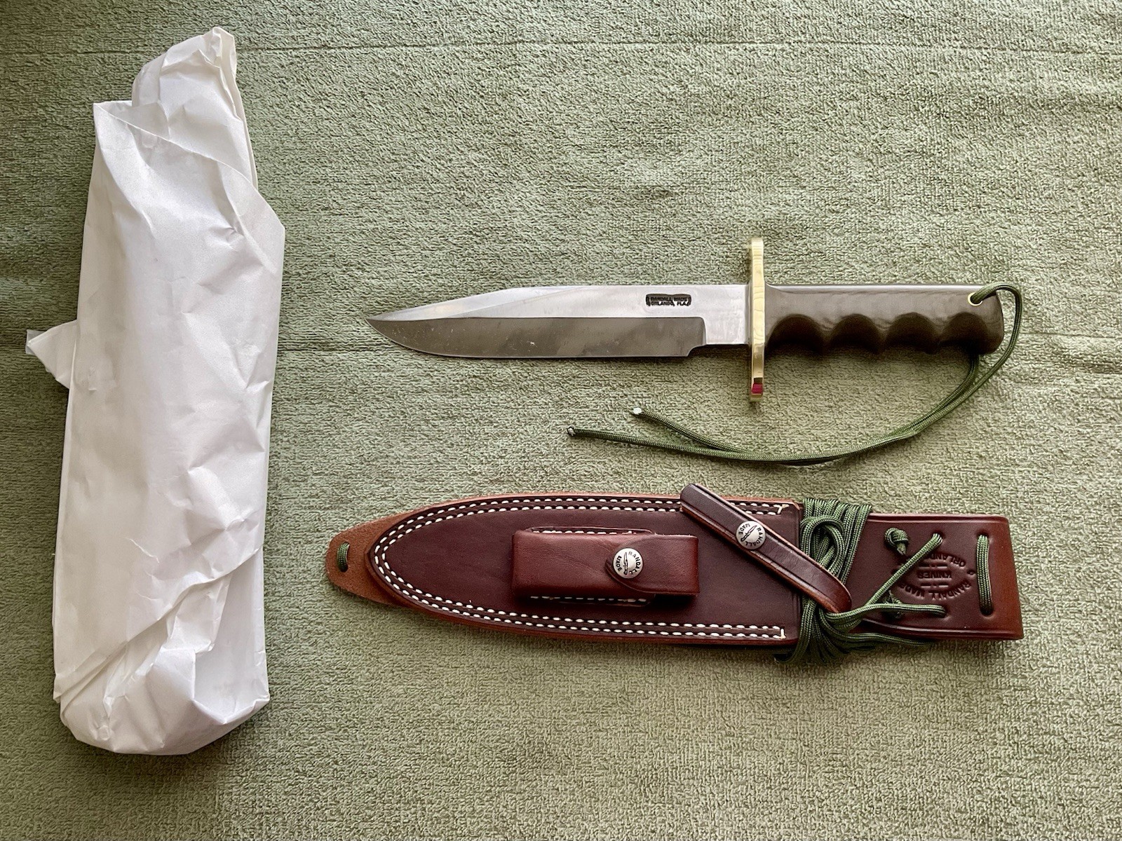 Randall Made Knife Model 14-7 1/2” Attack Knife Green Micarta New