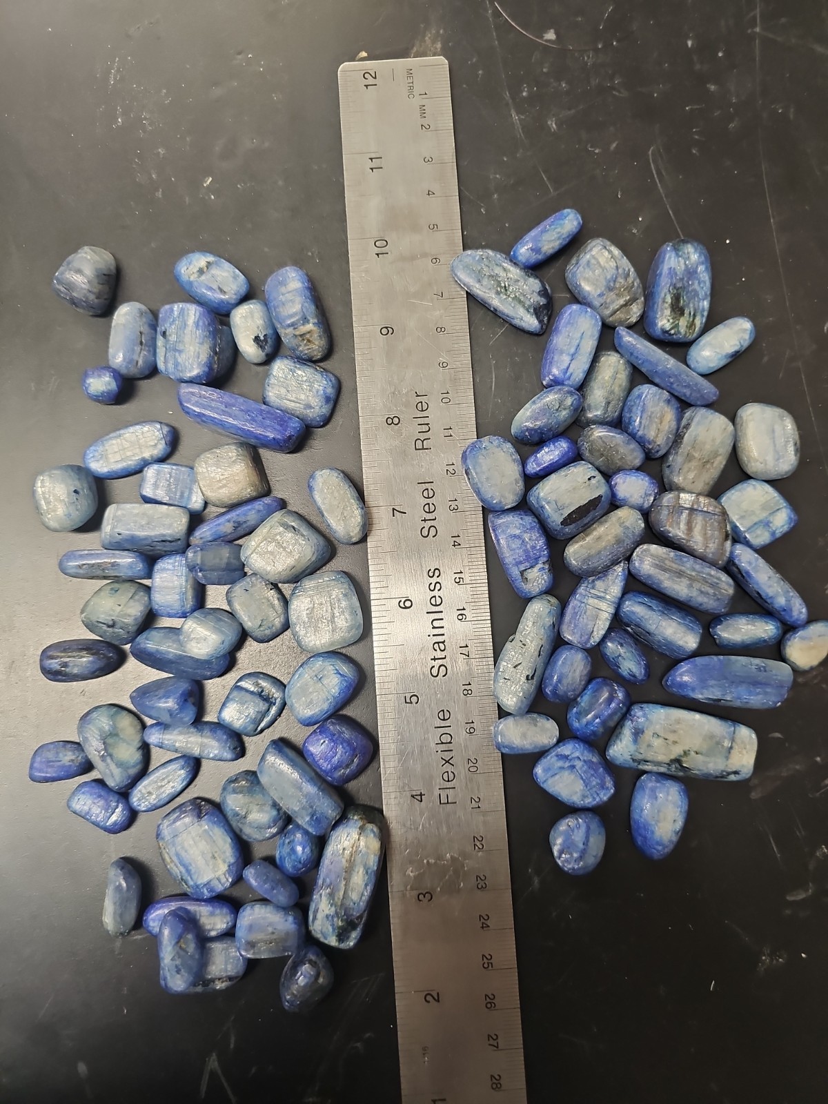 Wholesale Bulk Lot Natural Blue Kyanite Tumbled Stones  1.1 # 1/2 KG High healin