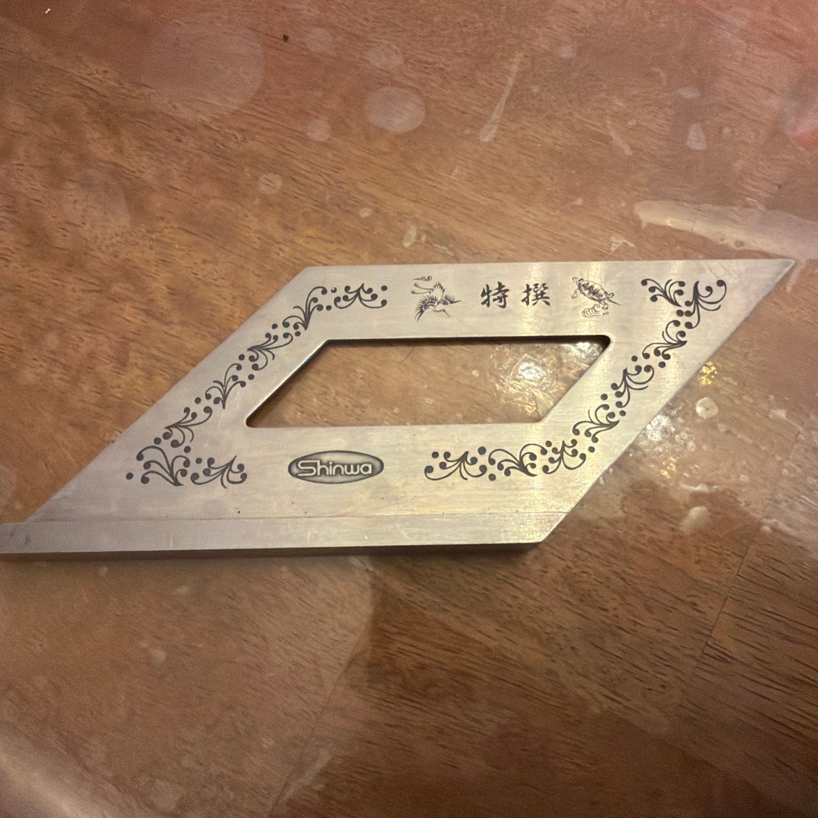 Vintage SHINWA 5F Steel 45 Degree Angle Mitre Square Woodworking Tool Japan