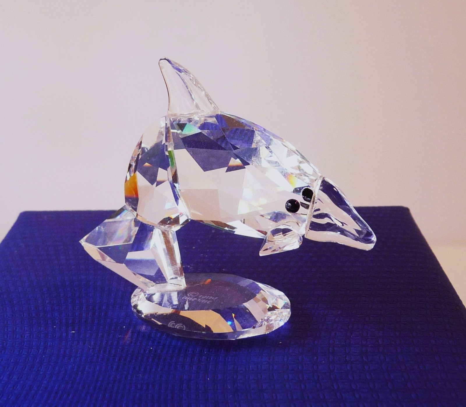 Rare Vintage 1984 Iris Arc Crystal Dolphin Sea Life Figurine
