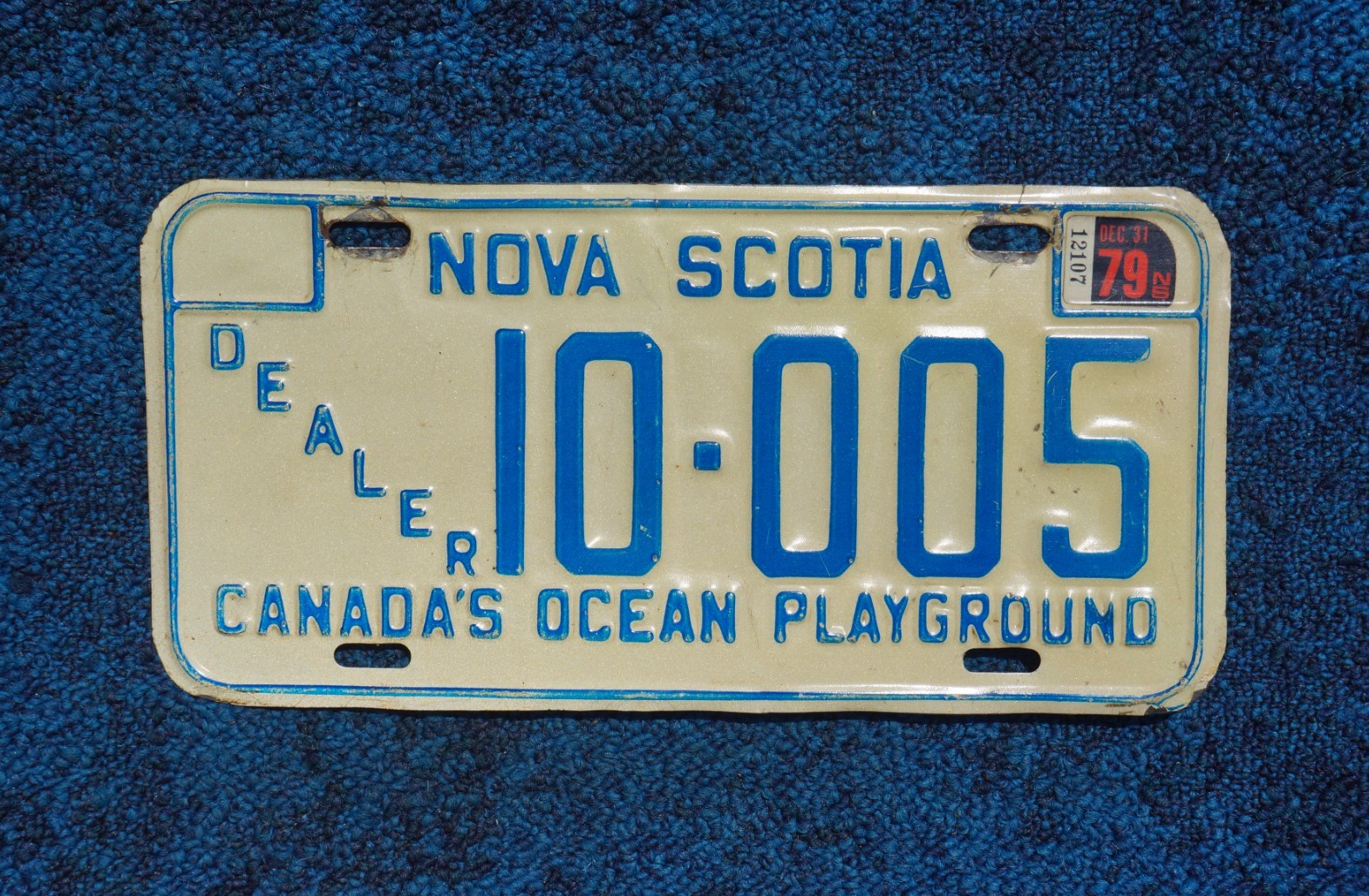 1979 Nova Scotia Canada DEALER License Plate