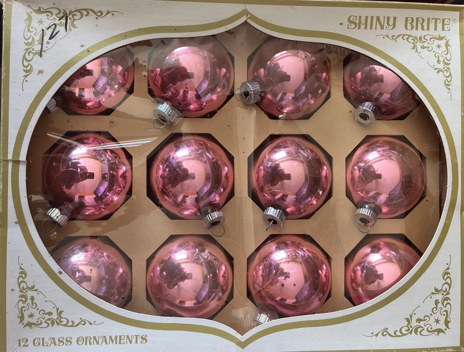 Vintage Shiny Brite Pink Large 3\