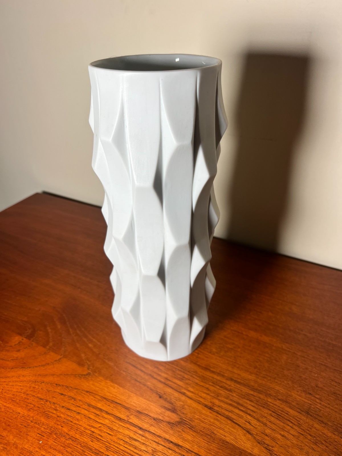 Hutschenreuther White Bisque Porcelain Vase By Heinrich Fuchs