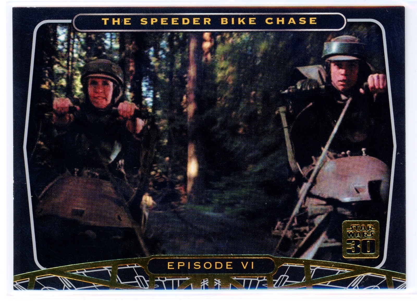 2007 Topps Star Wars 30th Anniversary Gold Foil Parallel Luke Leia Endor #\'d/30 2007 Topps Star Wars 30th Anniversary Gold Foil Parallel Luke Leia Endor #\'d/30