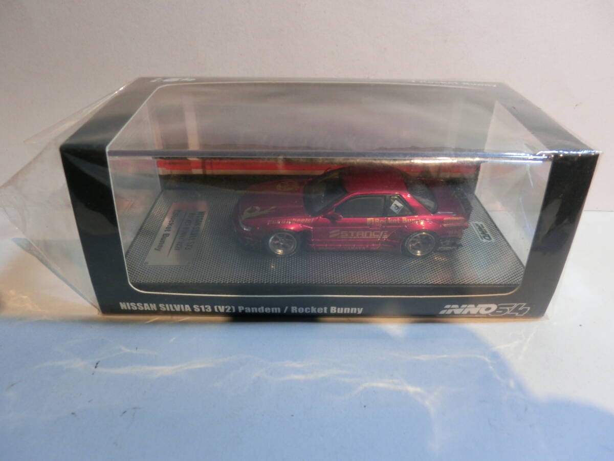 INNO64 1/64 Nissan Silvia S13 Rocket Bunny V2 Red Meta Rare14Y+ JAPAN