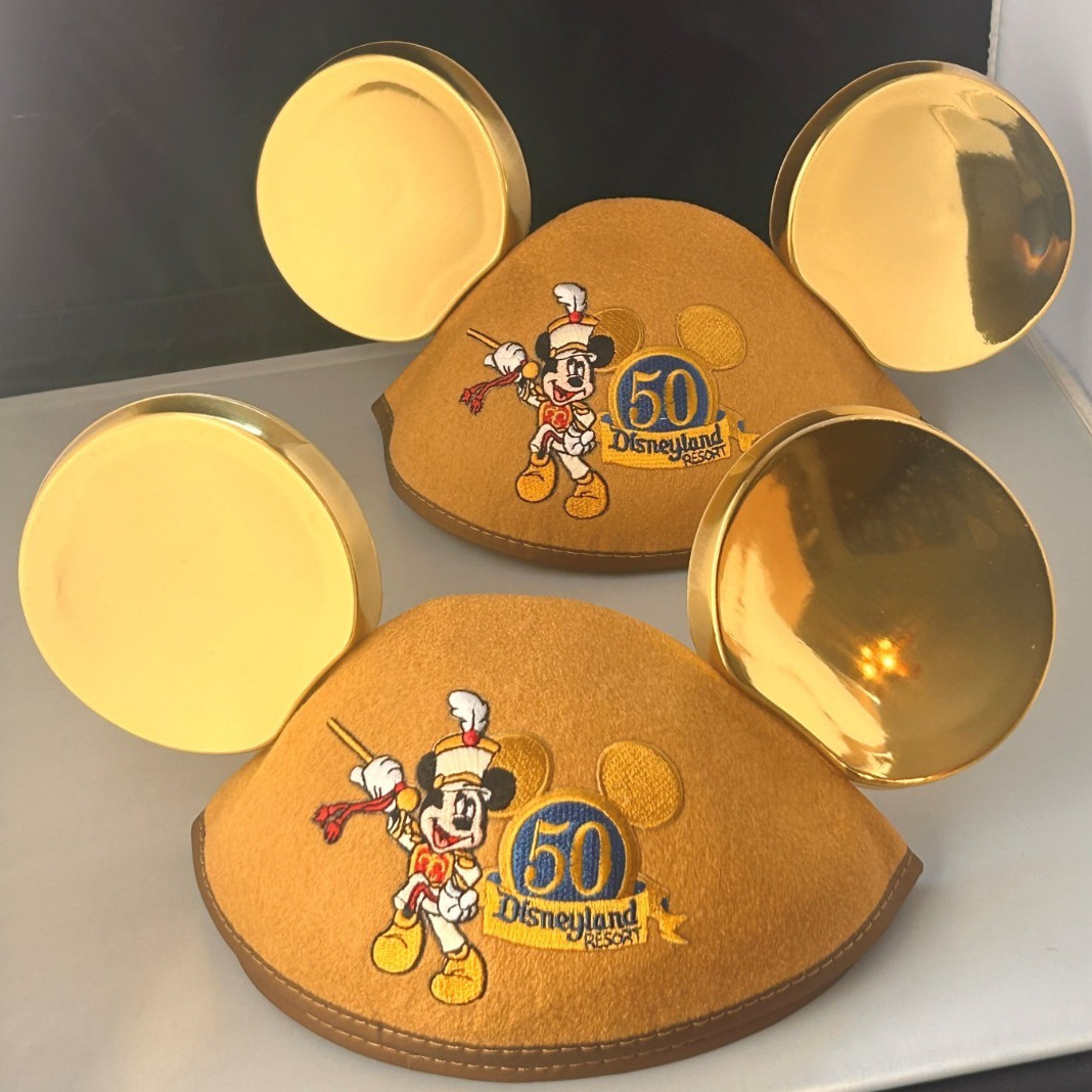 2 Disney 50th Anniversary Disneyland Resort Mickey Mouse Golden Ears Adult Size