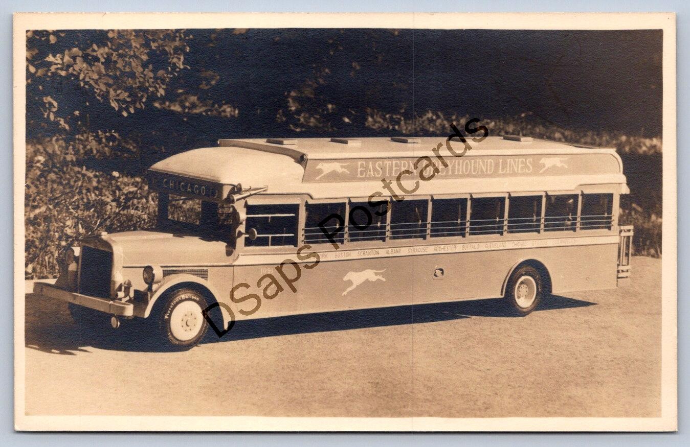 K58/ Interesting RPPC Postcard c1930s Vehicle Eastern Greyhound Bus Lines 478
