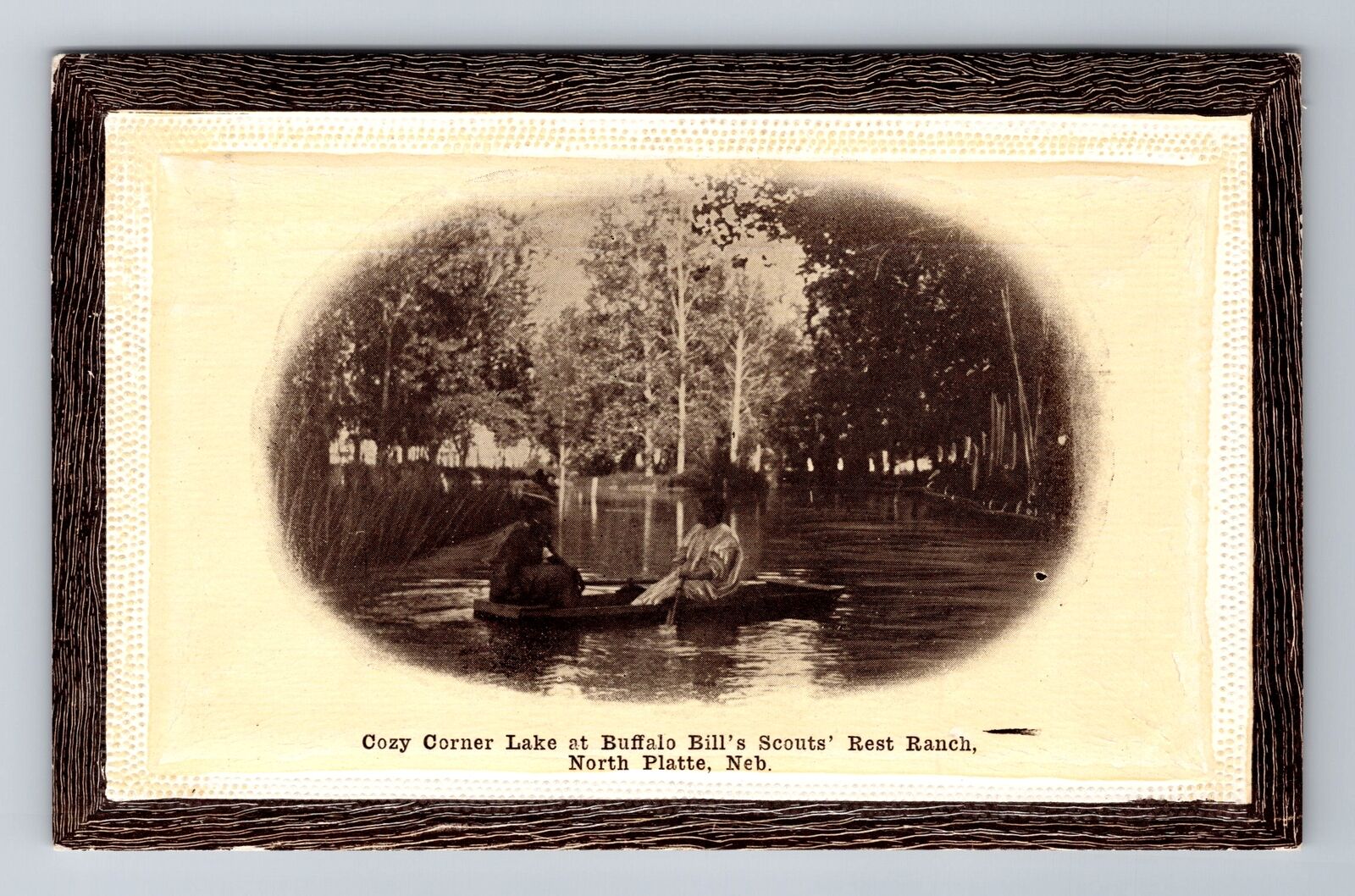 North Platte NE-Nebraska, Cozy Corner Lake, Antique Vintage Souvenir Postcard