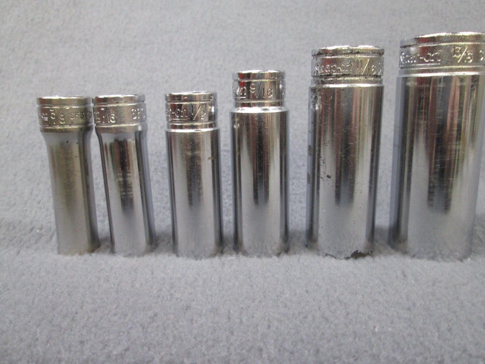 Snap on Tools Vintage SAE 1/2 Deep Sockets -6