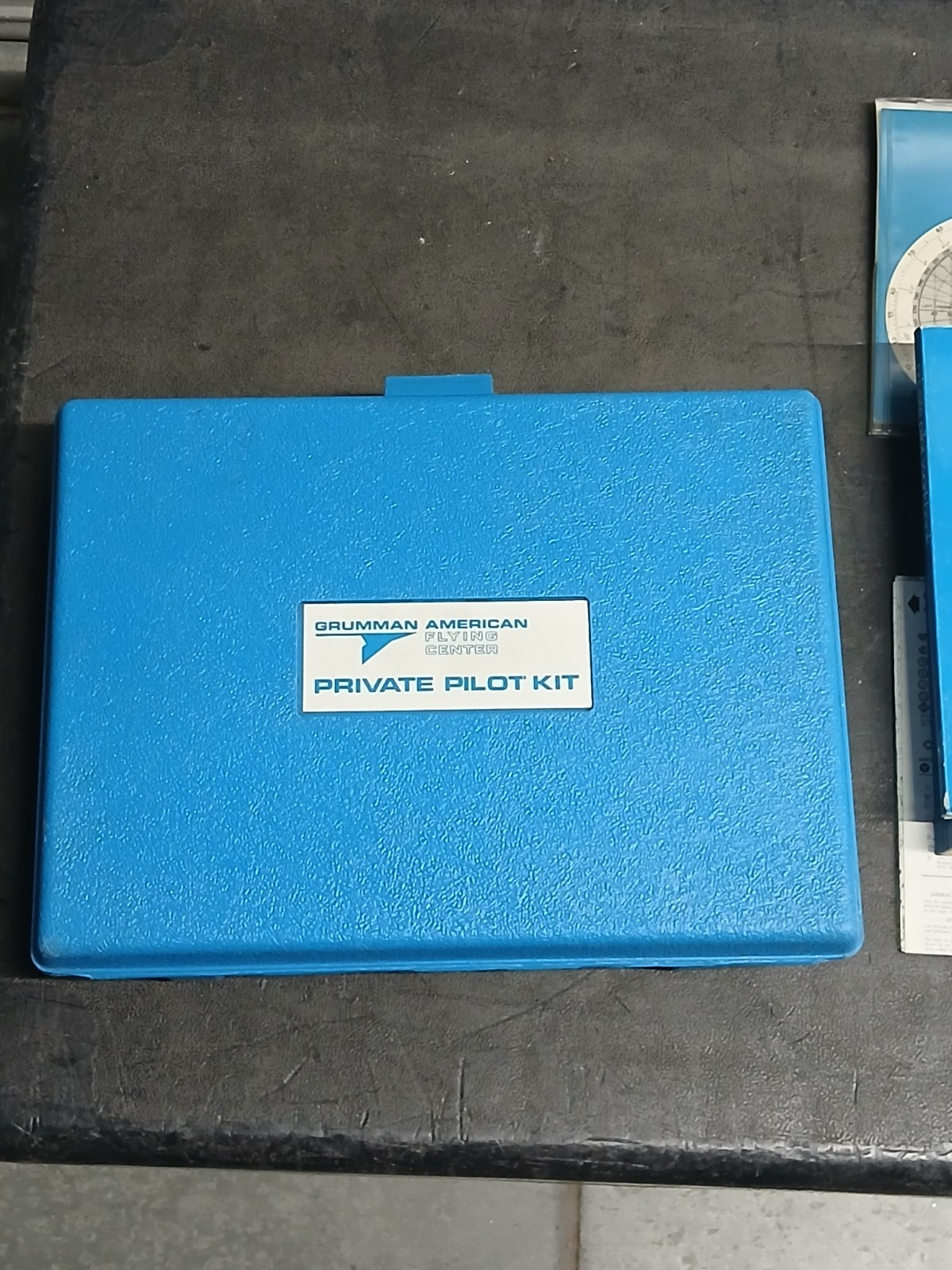Vintage Grumman American Private Pilot Kit With Storage Box