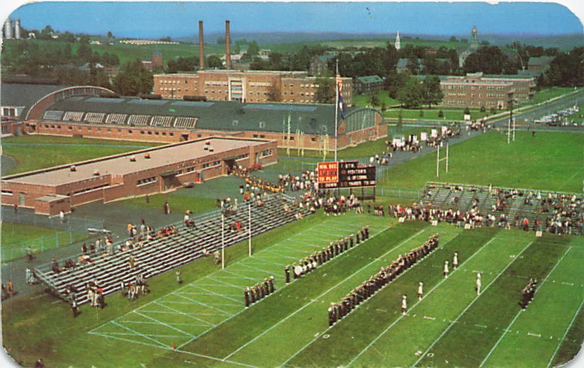 Postcard CT: Campus View from Stadium, University of Connecticut 1957