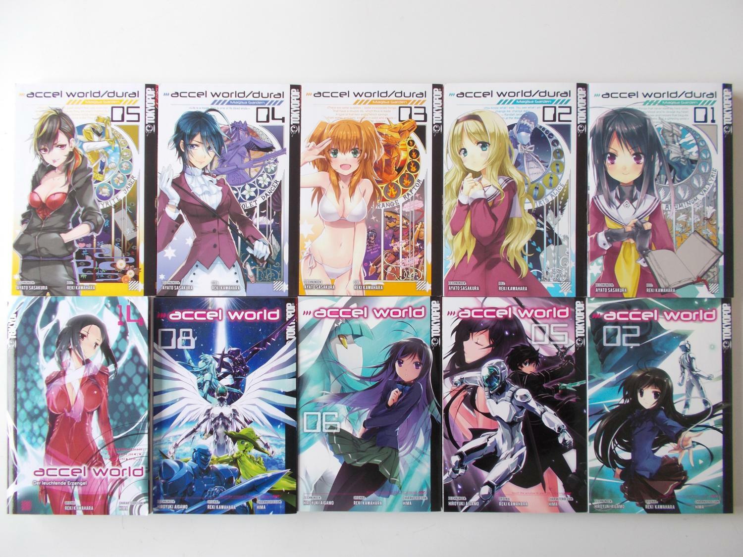 ACCEL WORLD Dural Band 1-5 + Extra+ Accel World # 2,5,6,8,14. 10 Manga, Collection