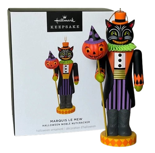 Hallmark 2025 Marquis Le Mew Halloween Cat Noble Nutcracker Keepsake NIB