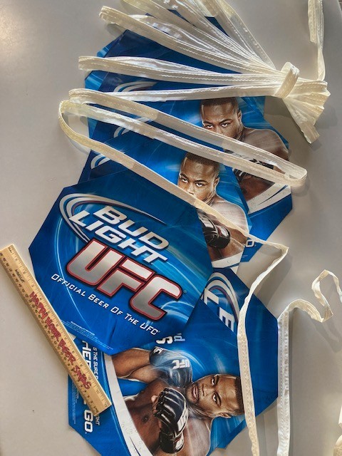 🔥 NEW Bud Light UFC 24\' Rashad Evans Double Sided MMA Beer String Banner