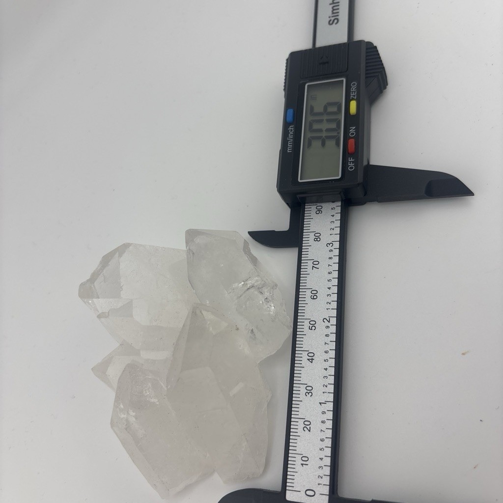 Grade A Clear Quartz Crystal Cluster Mineral Display Specimen Approx 3.0 in 