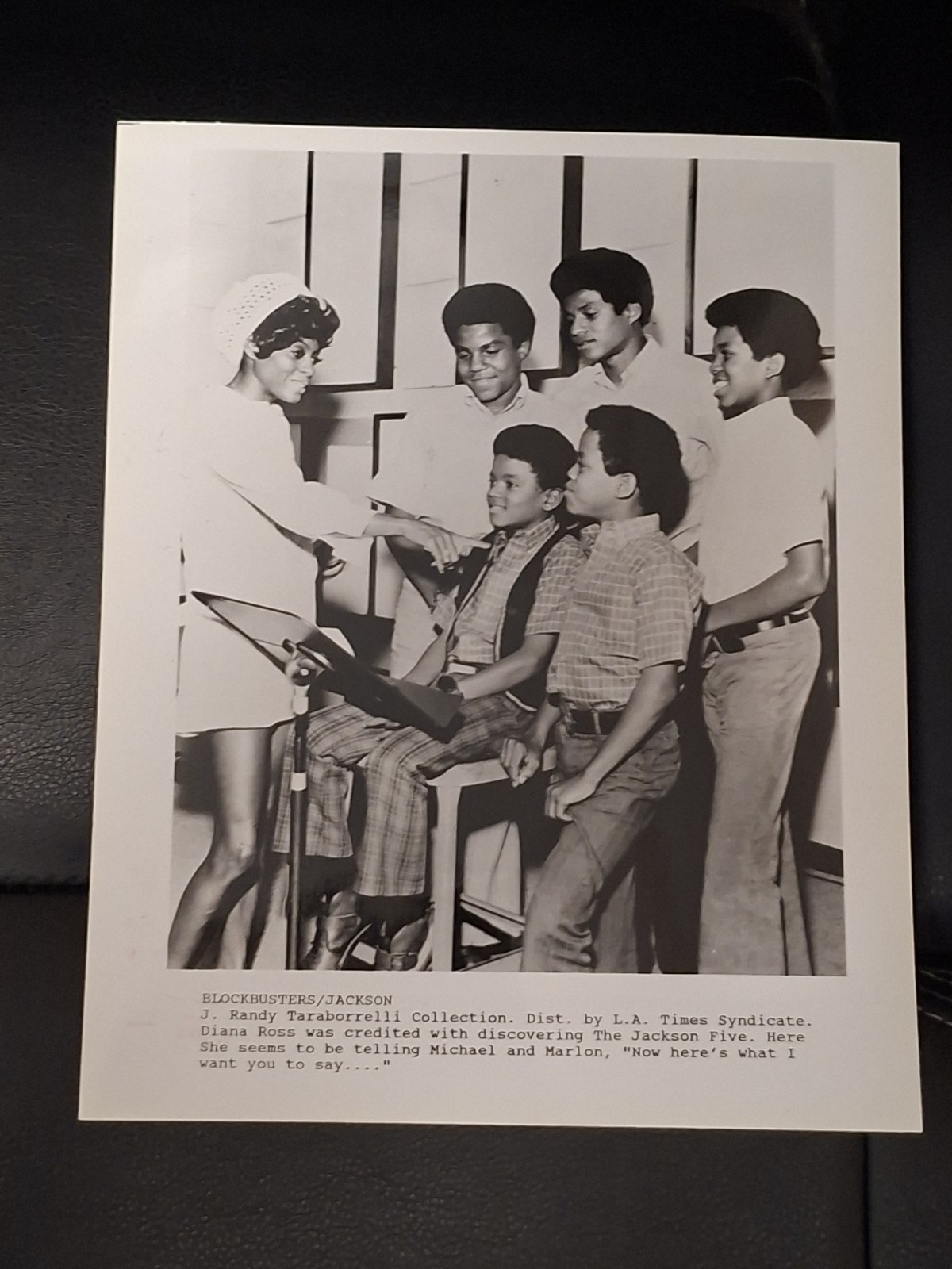 Rare 1991 Press Photo Of Early Jackson 5 W/ Michael Jackson & Diana Ross