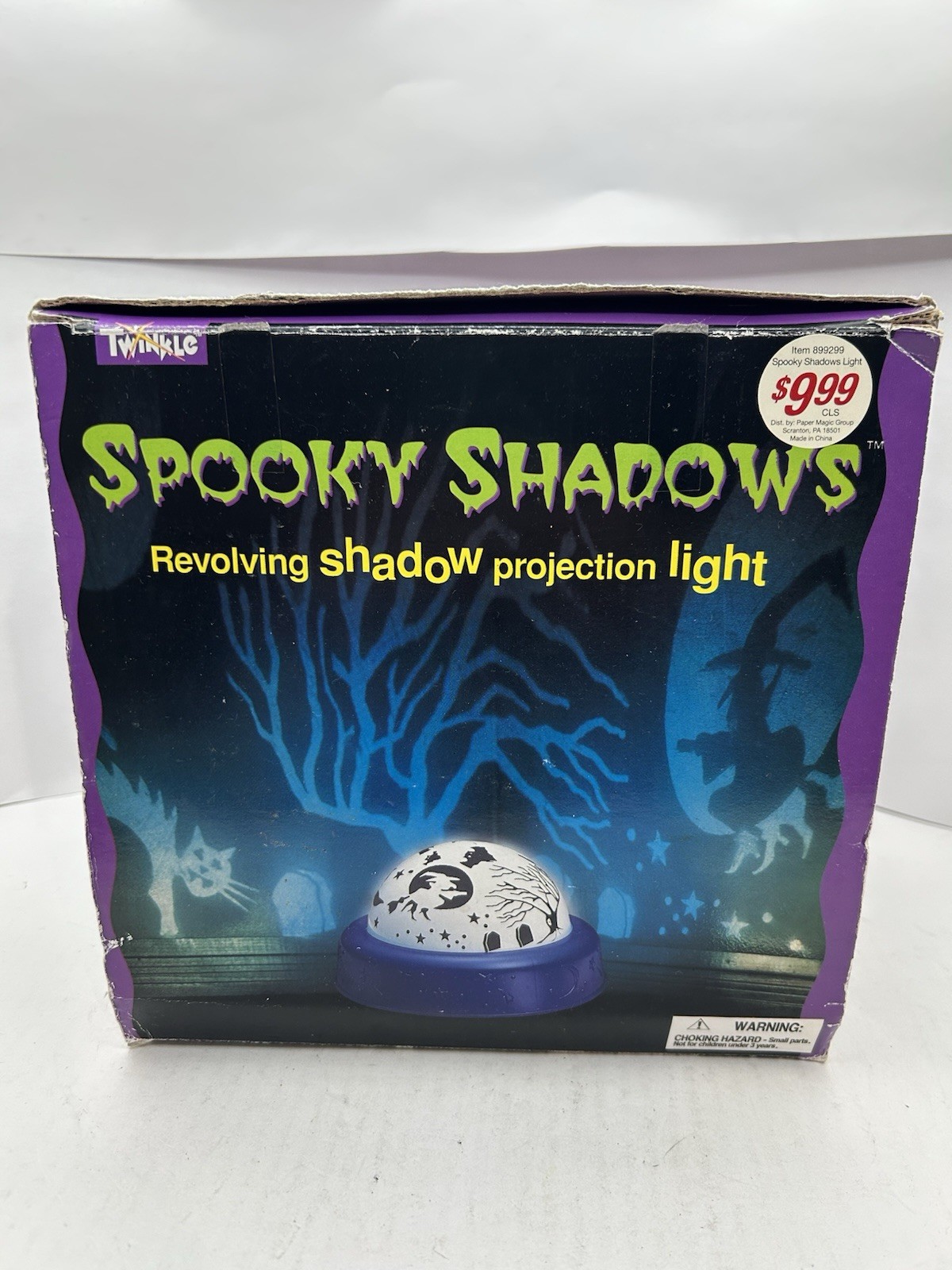 1997 Spooky Revolving Shadow Projection Light Tested~Working~NEW, 1997 Vintage