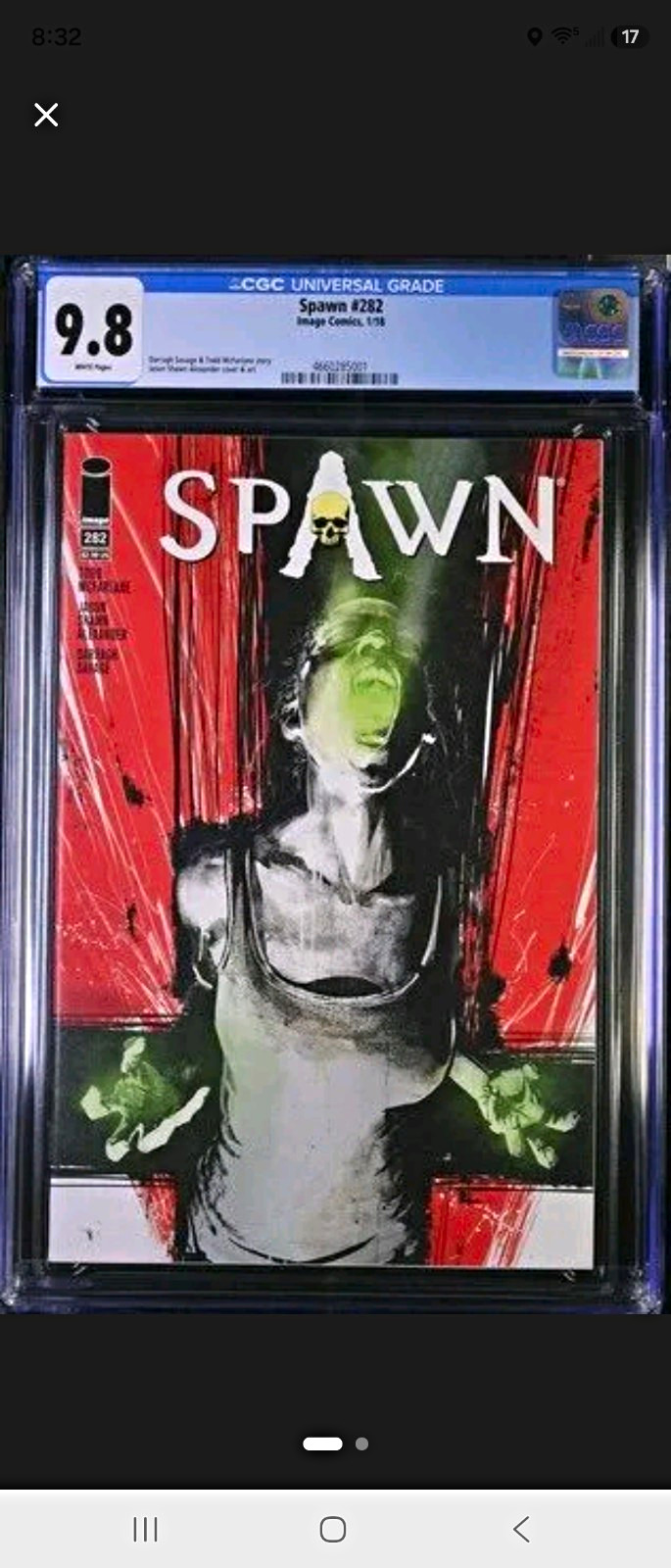 Spawn #282 CGC 9.8 Near Mint/Mint Graded Comic 2018 Image Comics