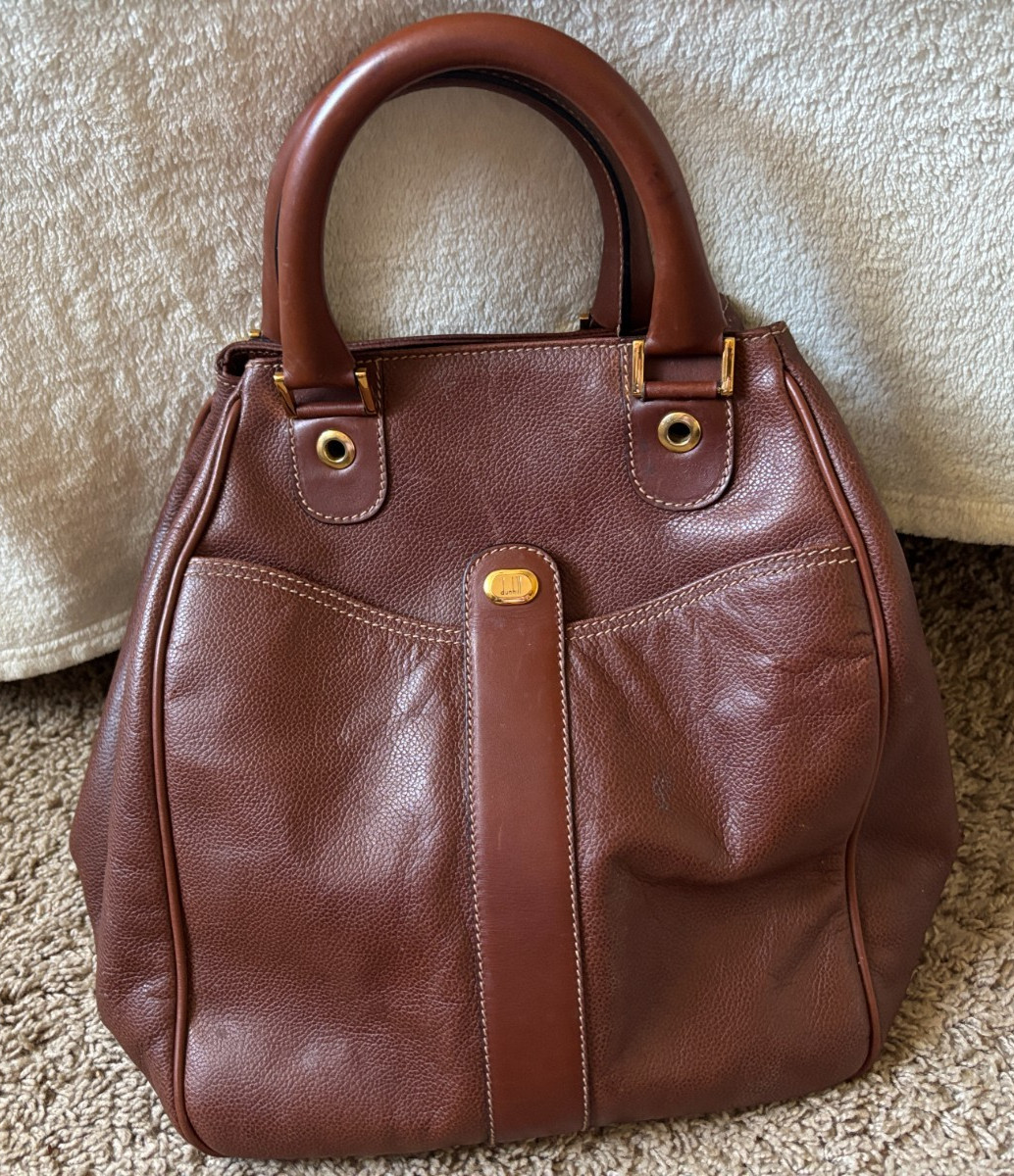Judd\'s Beautiful Brown Leather Dunhill Tobacco Tote bag - 11x7x12
