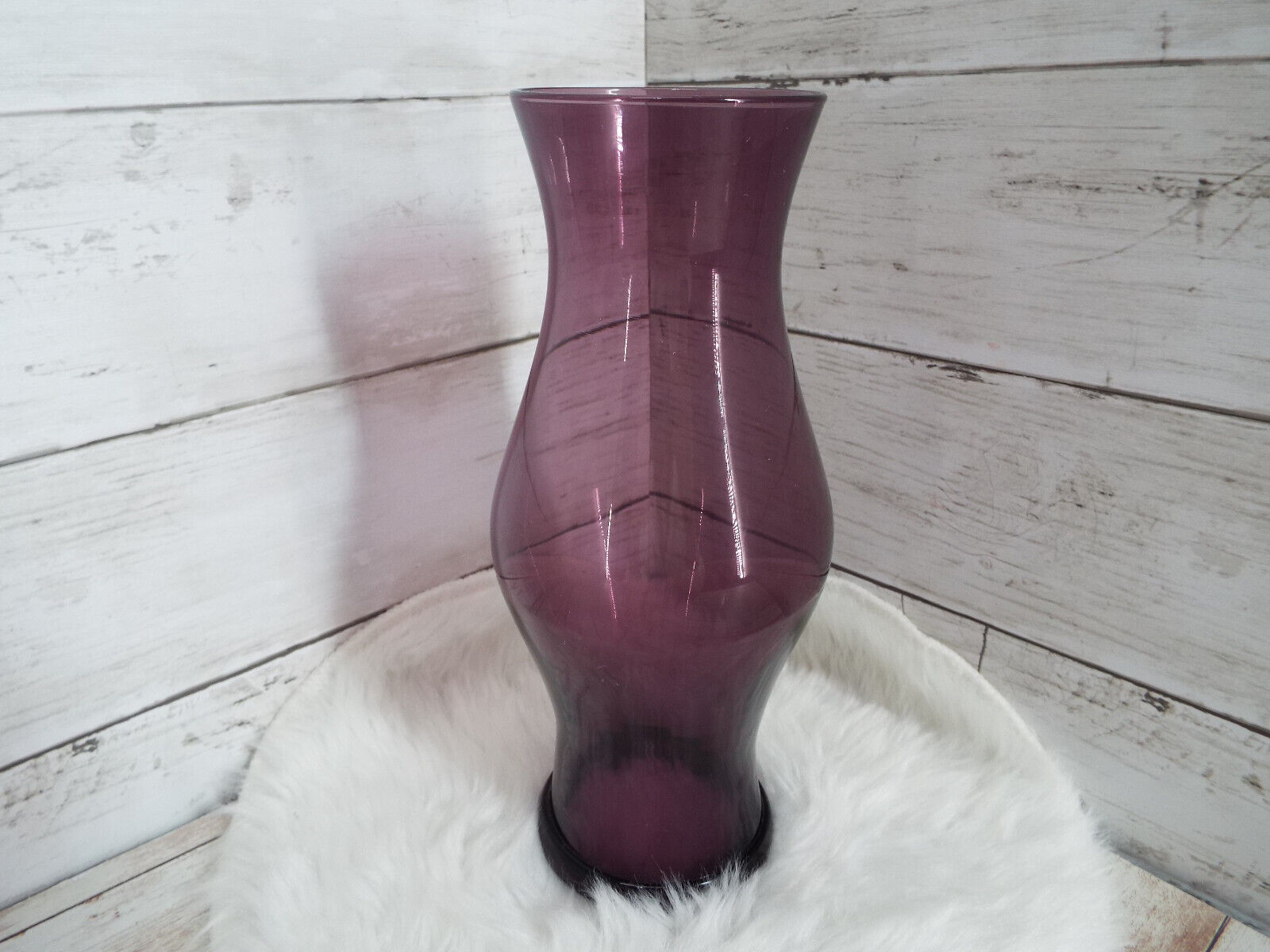 Purple Glass Candle Sconce 9.5\