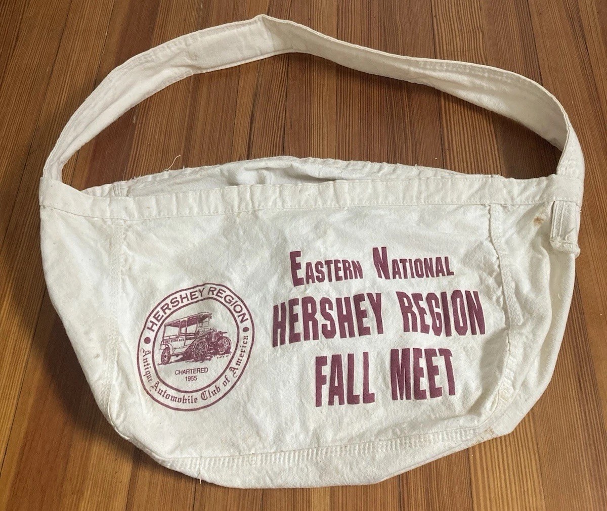AACA Hershey PA Press Newspaper Carrier Delivery Cloth Linen Vintage Bag Auto