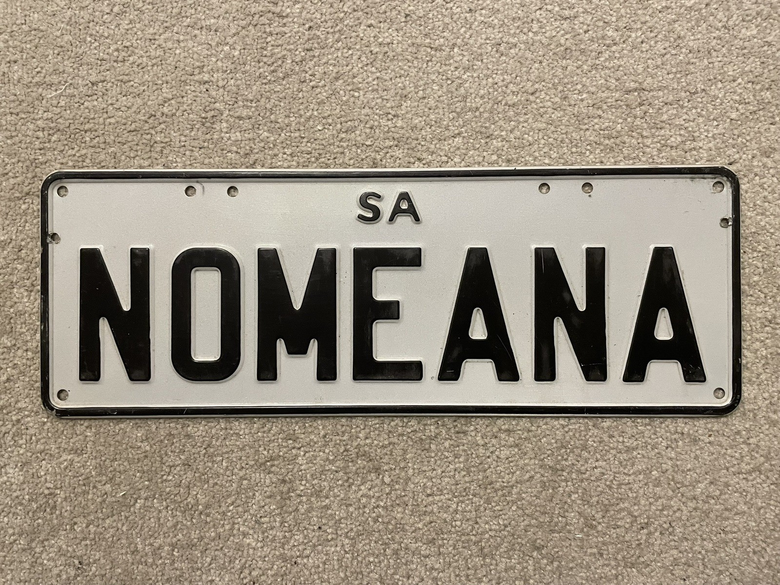 Number License Plate South Australia Adelaide SA Genuine Used NOMEANA Nome Ana