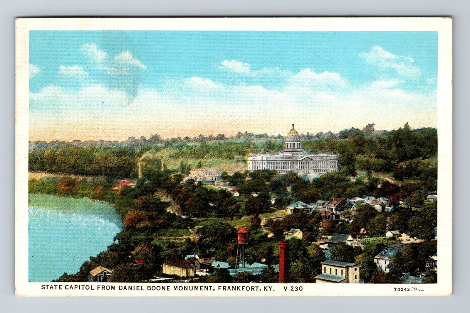 Frankfort KY-Kentucky State Capitol from Daniel Boone Monument Vintage Postcard