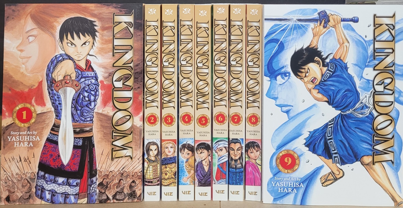 Kingdom, Manga Volumes 1-9 Brand New English Authentic Viz Media Signature 