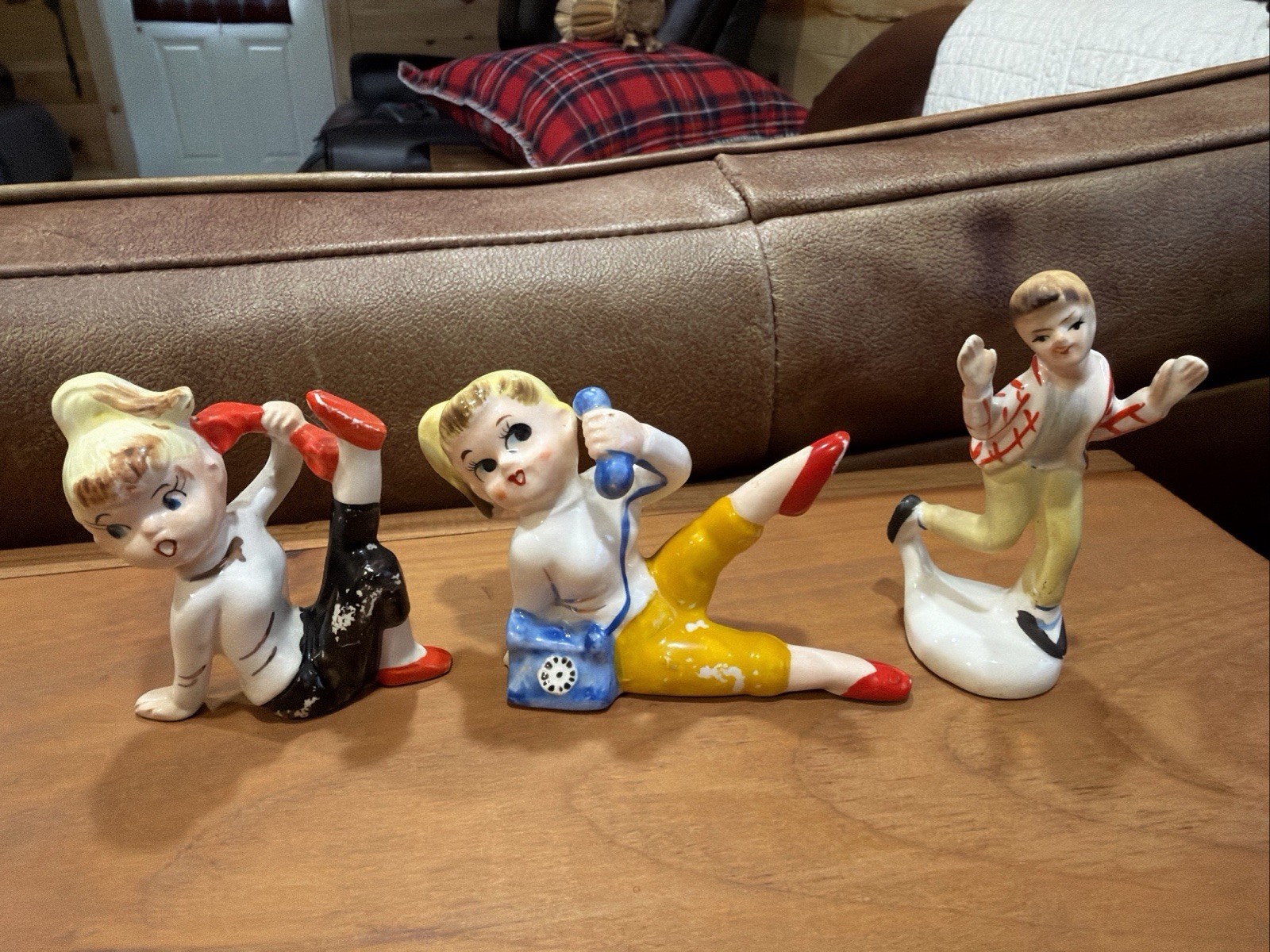 3 Vintage Teeny Bopper Girl Phone Blonde Ponytail Rockabilly FIGURINE Japan MCM 3 Vintage Teeny Bopper Girl Phone Blonde Ponytail Rockabilly FIGURINE Japan MCM