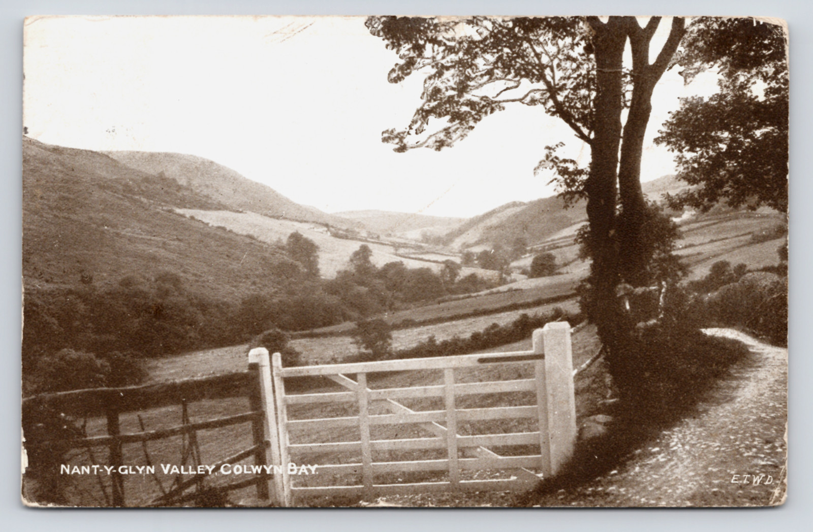 c1920 Nant-y-Glyn Valley Postcard Colwyn Bay Wales UK Conwy County