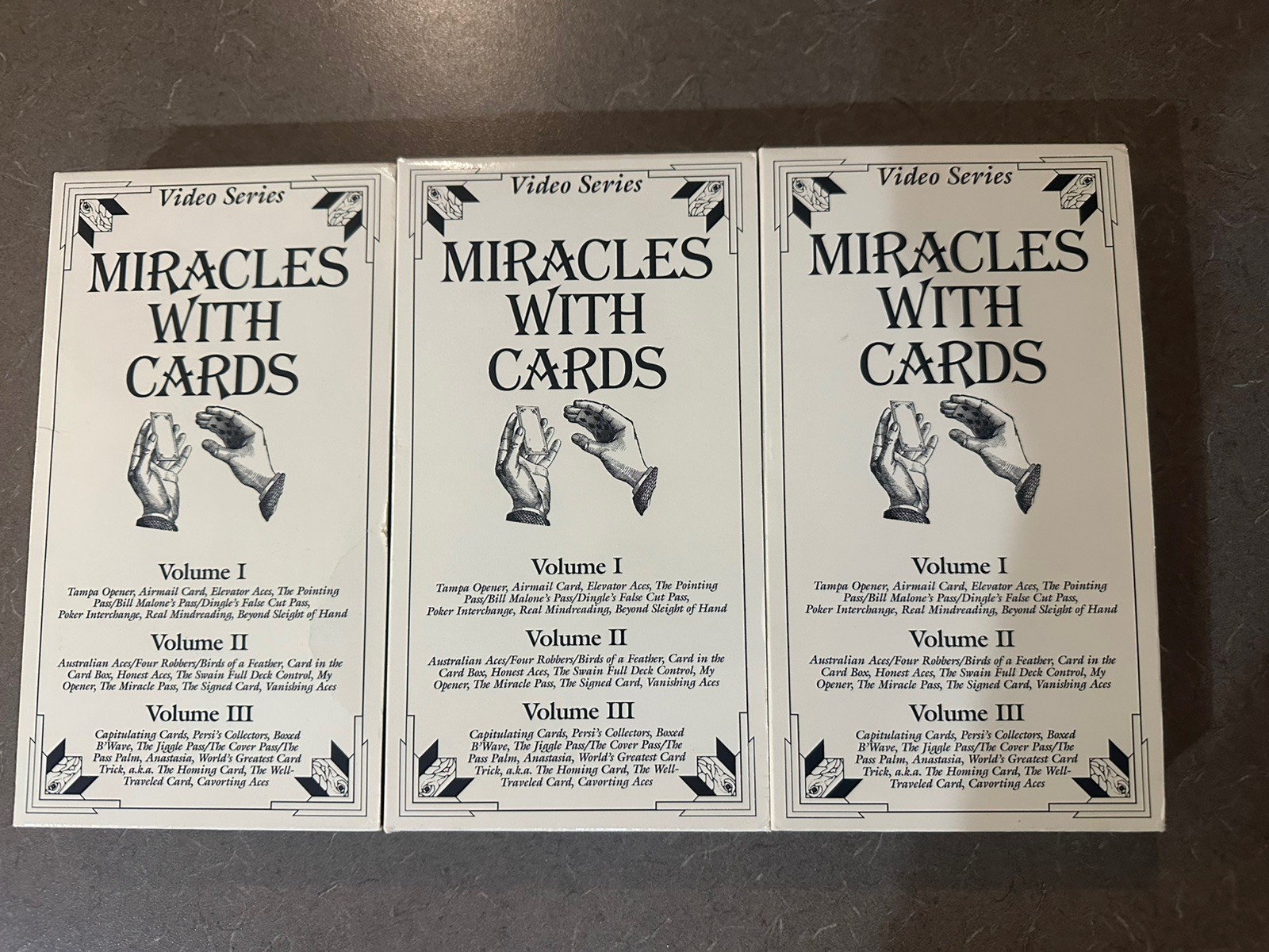 Miracles With Cards James Swain Video Series VHS Volume 1-3