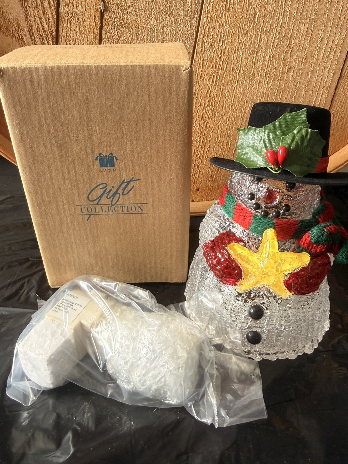 Vintage Avon Chilly Sam Light Up Snowman Color Changing Complete W/Box New