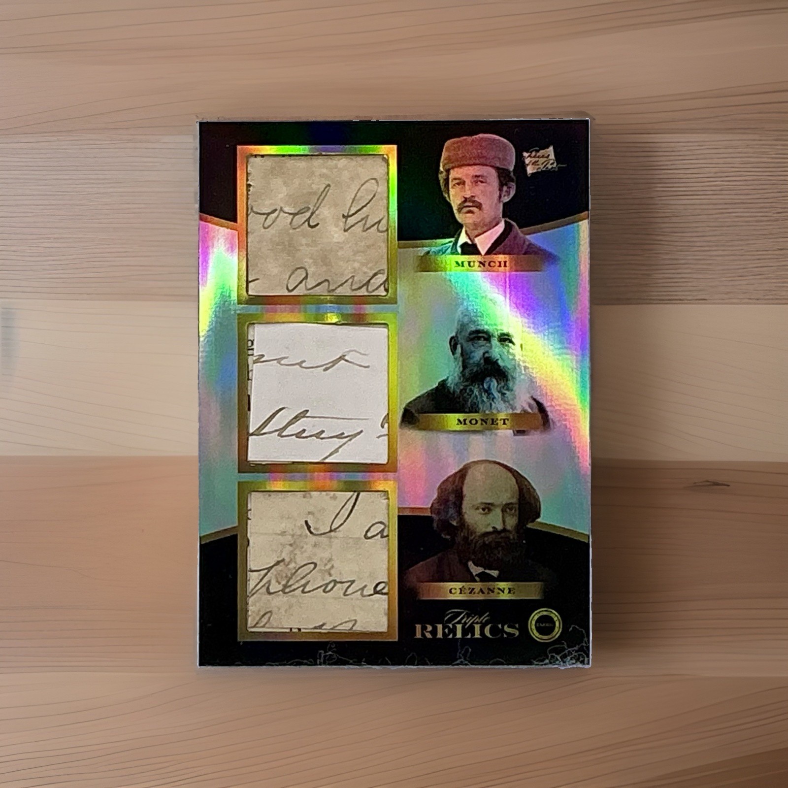 2024 Pieces Of The Past 1800s Monet, Cezanne, Munch Handwritten Triple Relics